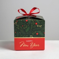 Коробка подарочная новогодняя складная «Тепла и уюта», 12 х 12 х 12 см, Новый год Коробка подарочная новогодняя складная «Тепла и уюта», 12 х 12 х 12 см, Новый год