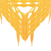 Ограждение декоративное, 25 × 300 см, 8 секций, пластик, жёлтое «Ивушка» Ограждение декоративное, 25 × 300 см, 8 секций, пластик, жёлтое «Ивушка»