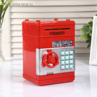 Копилка пластик для монет и купюр"Сейф "кодовый замок, звук 3АА МИКС 19,5х12,3х13 см Копилка пластик для монет и купюр"Сейф "кодовый замок, звук 3АА МИКС 19,5х12,3х13 см