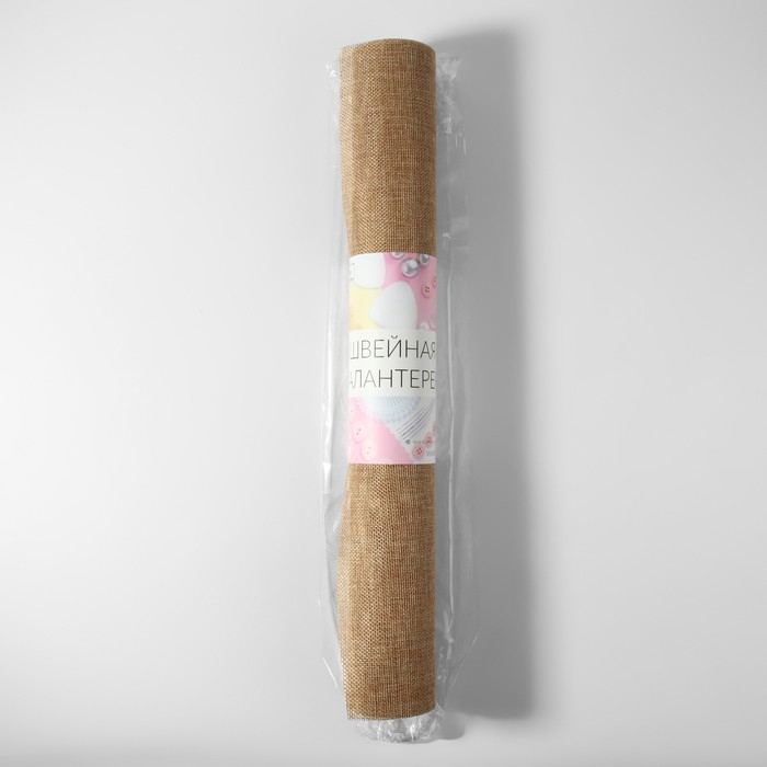 Ткань из джута, 48 см, 4,5 &plusmn; 0,5 м, цвет бежевый