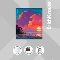 Тетрадь 48 листов в клетку, ErichKrause "Бирюзовые миры", обложка мелованный картон, матовая ламинация, блок офсет 100% белизна, МИКС