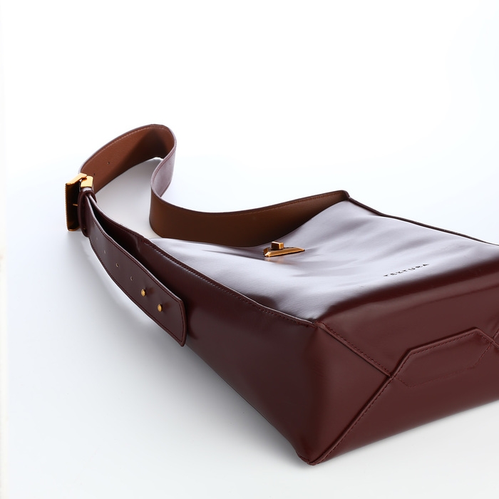 Сумка женская на винтовом замке TEXTURA, средний размер, цвет коричневый Сумка женская на винтовом замке TEXTURA, средний размер, цвет коричневый