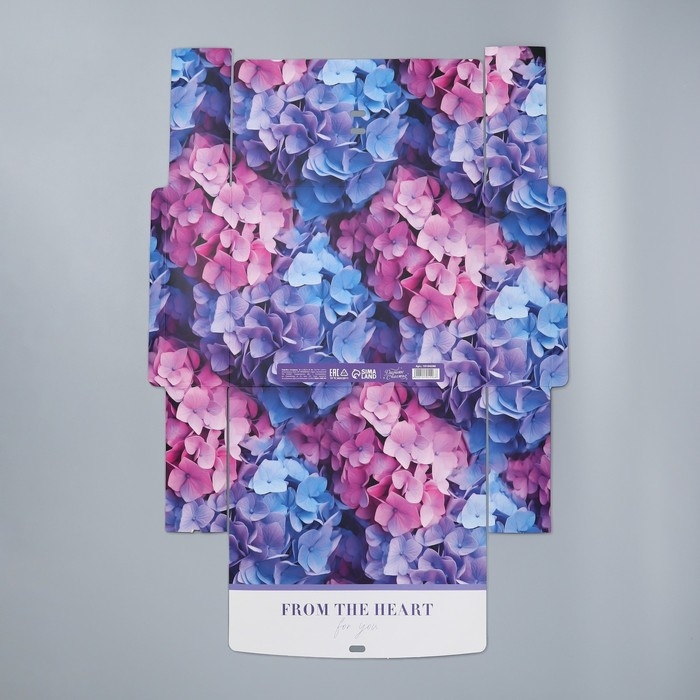 Коробка подарочная складная, упаковка, &laquo;Гортензия&raquo;, 31 х 24.5 х 8 см