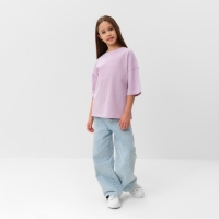 Футболка детская MINAKU цвет лавандовый, рост 122 см