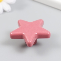 Ручка для шкатулки керамика, металл "Звёздочка" розовая 4,9х4,9х2,2 см Ручка для шкатулки керамика, металл "Звёздочка" розовая 4,9х4,9х2,2 см