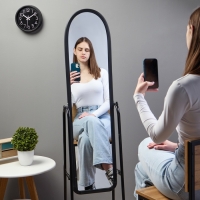 Зеркало напольное "Basic" , на колёсиках, 31 х 160см, черное Зеркало напольное "Basic" , на колёсиках, 31 х 160см, черное