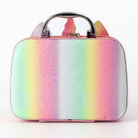 Набор детской косметики в чемодане &laquo;Единорожка&raquo;, тени, резинки для волос, блески для губ, глиттер, украшения, лаки для ногтей, наклейки, пилочка, расчёска, кисти, косметичка