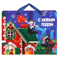 Пакет подарочный "С Новым годом!", 31х40х11 см, упаковка, Человек-паук
