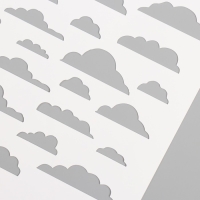 Трафарет пластиковый "Облака", 16х24 см