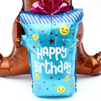 Шар фольгированный 38" &laquo;Мишка с подарком&raquo;, под воздух