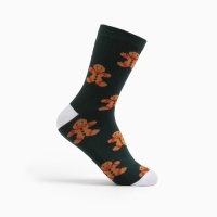 Носки мужские &laquo;Печеньки&raquo; цвет тёмно-зелёный, размер 27