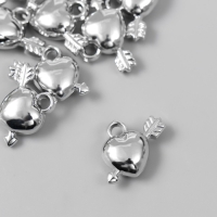 Декор для творчества пластик под металл "Сердце со стрелой" МИКС набор 12 шт 1,4х1,9 см