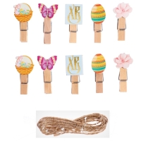 Прищепки декоративные «Пасхальные прищепки» набор 10 шт., 1.5 × 12 × 14 см Прищепки декоративные «Пасхальные прищепки» набор 10 шт., 1.5 × 12 × 14 см