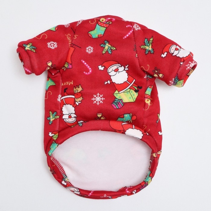 Кофта новогодняя для животных Кофта новогодняя для животных "Подарки", размер XS, красный (ДС 20, ОШ 22, ОГ 30 см)