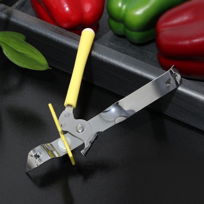 Нож консервный Доляна &laquo;Оригинал&raquo;, 16 см, цвет жёлтый