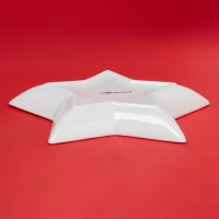 Тарелка новогодняя Доляна &laquo;Волшебное дерево&raquo;, керамика, 24,5&times;23,5&times;3,5 см, цвет белый