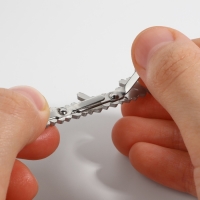 Декоративные элементы на прокол &laquo;Hand made&raquo;, 5,4 &times; 1 см, 10 шт, цвет серебряный