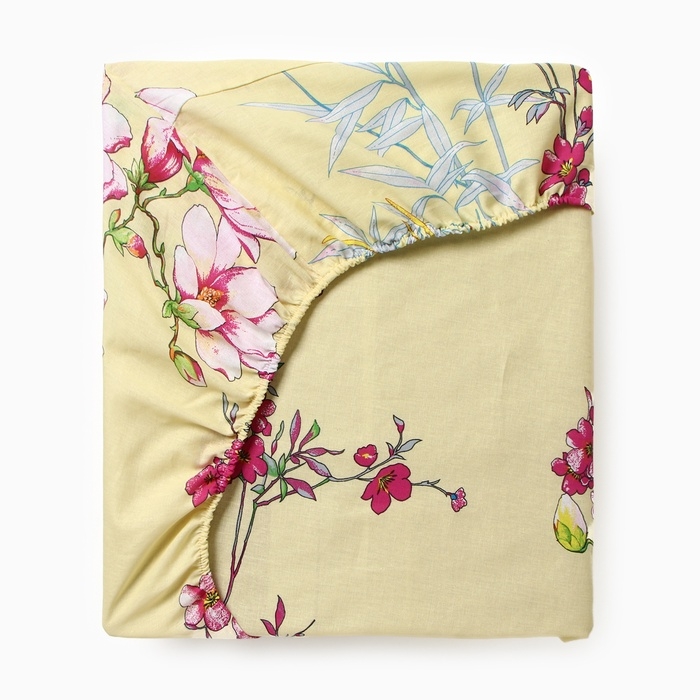 Простыня на резинке Этель Мелиса 180*200*25, 100% хлопок, бязь, 125г/м2 Простыня на резинке Этель Мелиса 180*200*25, 100% хлопок, бязь, 125г/м2