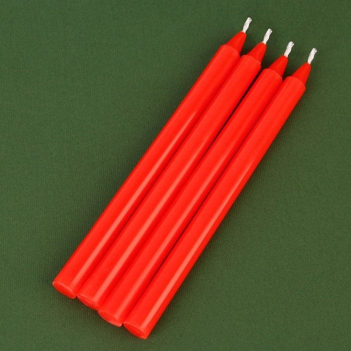 Набор новогодних восковых свечей «Новый год: Верь в чудеса», 4 шт., красные, 15 х 1 х 1 см. Набор новогодних восковых свечей «Новый год: Верь в чудеса», 4 шт., красные, 15 х 1 х 1 см.