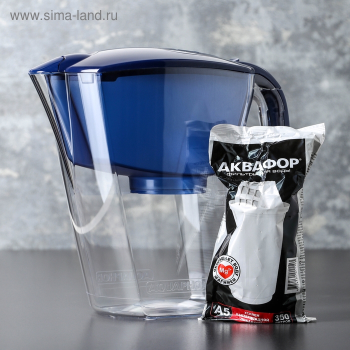 Фильтр-кувшин «аквафор-аквамарин», 3,8 л, цвет синий Фильтр-кувшин «аквафор-аквамарин», 3,8 л, цвет синий