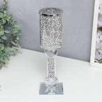 Подсвечник стекло на 1 свечу "Драгоценность" 25х8х8 см