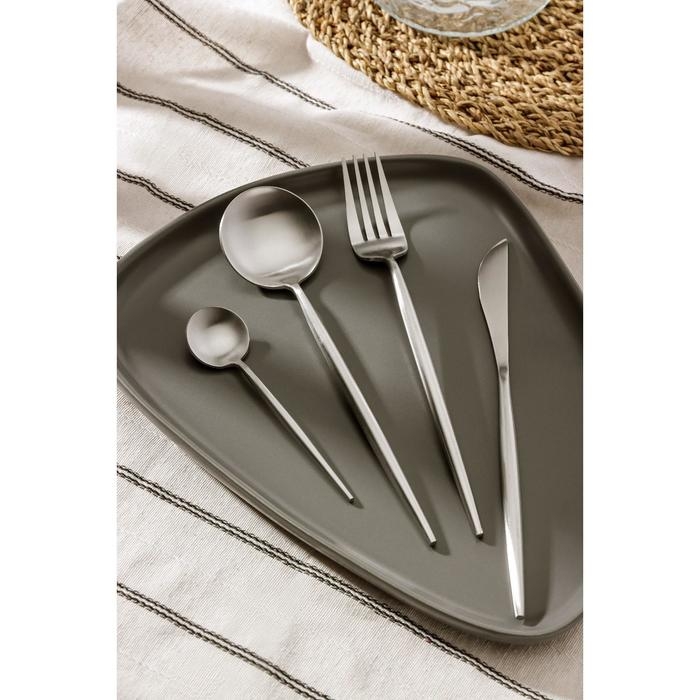 Столовые приборы из нержавеющей стали Magistro «Фолк», 4 предмета, цвет серебряный Столовые приборы из нержавеющей стали Magistro «Фолк», 4 предмета, цвет серебряный
