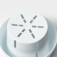 Горшок для цветов с поддоном пластиковый &laquo;Япония&raquo;, 450 мл, d=12 см, h=10 см, цвет белый-графитовый