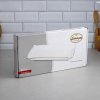 Селедочница Kabab Platter, большая, 45,5&times;23&times;3,5 см, золотая обводка, фарфор, Иран