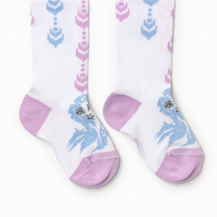 Колготки детские &laquo;Эльза&raquo;, Холодное сердце, рост 116-122 см, цвет белый