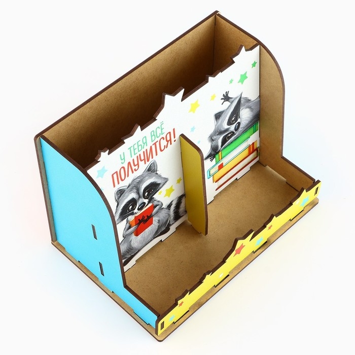 Органайзер для канцелярии ,с местом под телефон &laquo;Еноты&raquo;