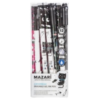 Ручка гелевая синяя со стираемыми чернилами Mazari "CATODREAM" + 9 стержней в комплекте, игольчатый пишущий узел 0,5 мм, термочувствительные чернила Ручка гелевая синяя со стираемыми чернилами Mazari "CATODREAM" + 9 стержней в комплекте, игольчатый пишущий узел 0,5 мм, термочувствительные чернила