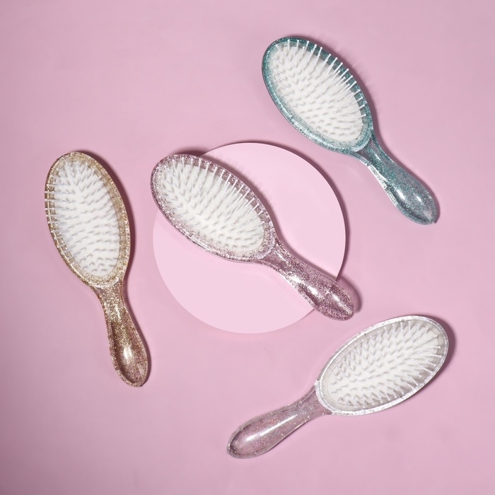 Расчёска массажная, 6,5 &times; 21,5 см, цвет МИКС