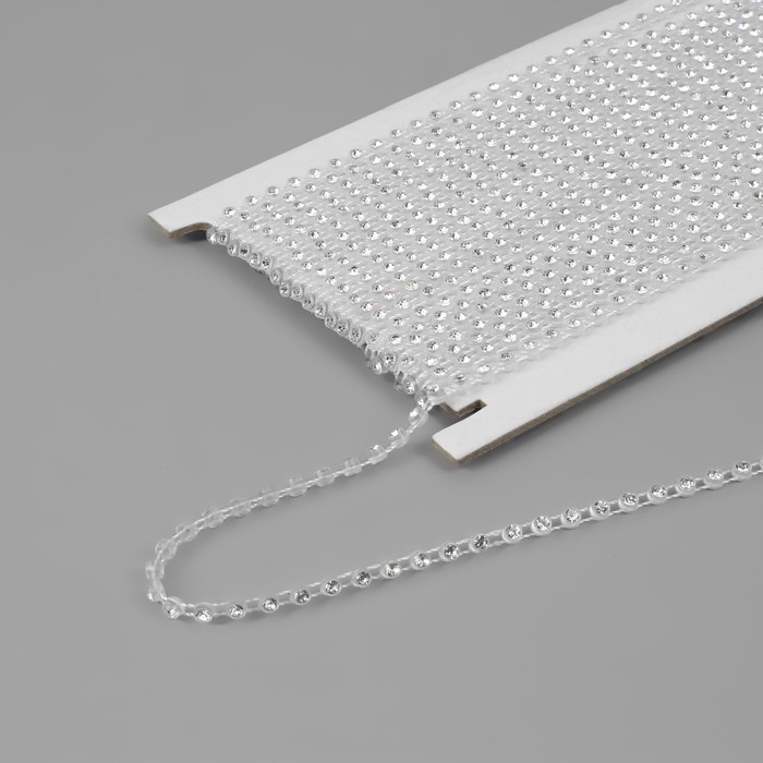 Стразы на нитях, 3 мм, 9 &plusmn; 1 м, цвет прозрачный