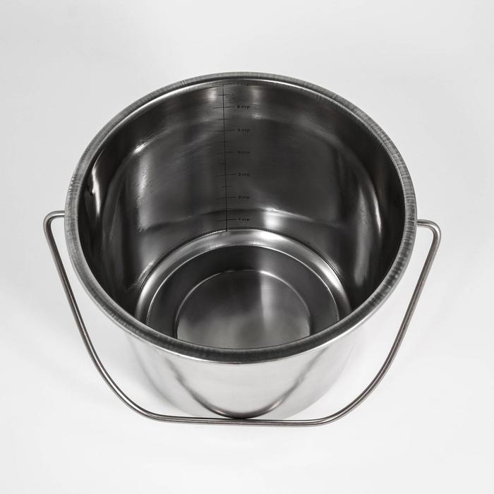 Ведро с крышкой, 7 л, мерная шкала, нержавеющая сталь Ведро с крышкой, 7 л, мерная шкала, нержавеющая сталь