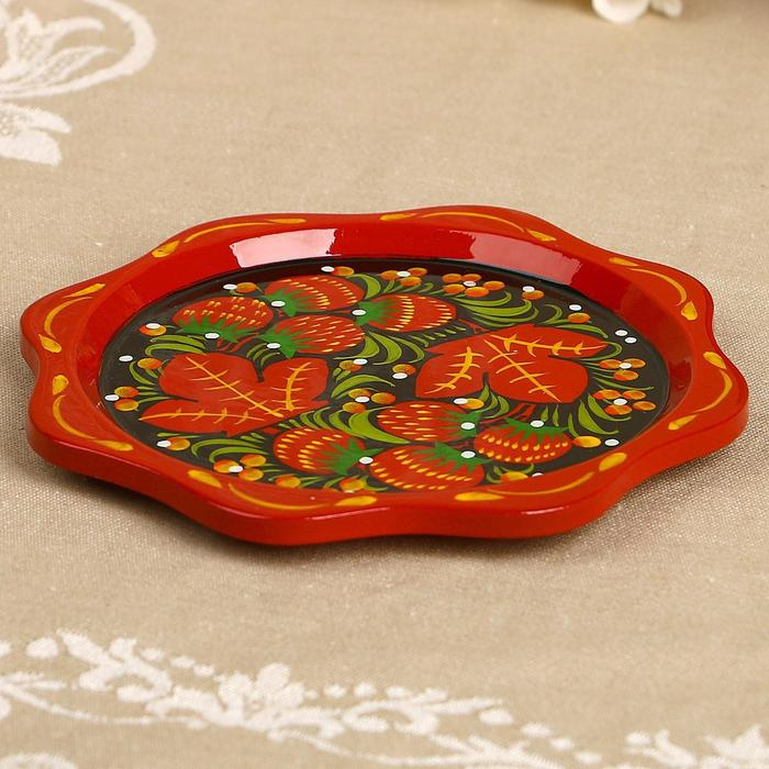 Тарелка &laquo;Малышка&raquo;, 14&times;14&times;0,5 см. хохлома