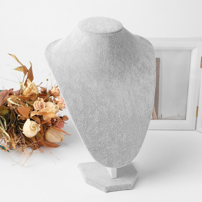 Бюст для украшений, 24×19×35 см, h=35 см, цвет серый Бюст для украшений, 24×19×35 см, h=35 см, цвет серый