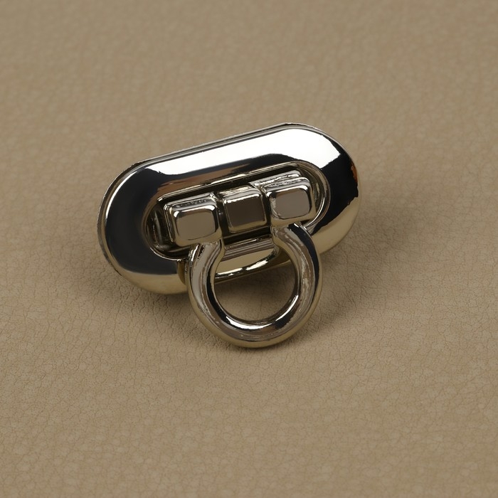 Застёжка для сумки, 3 &times; 1,5 см, цвет серебряный