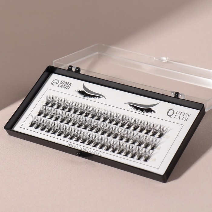 Набор накладных ресниц &laquo;Классика&raquo;, пучки, 10 мм, толщина 0,1 мм, изгиб С, 20 D