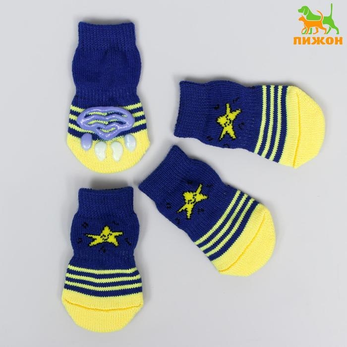 Носки нескользящие Носки нескользящие "Звезда", S (2,5/3,5 * 6 см), набор 4 шт