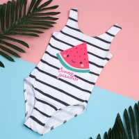 Купальник детский в полоску KAFTAN, рост 134-140 см, белый/черный Купальник детский в полоску KAFTAN, рост 134-140 см, белый/черный