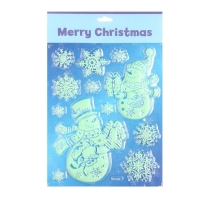 Наклейки на окна "Новогодние" снеговики, 27 х 18 см