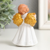 Сувенир полистоун "Праздничный ангел в белом платье" золотые крылья МИКС 6х5х9,5 см Сувенир полистоун "Праздничный ангел в белом платье" золотые крылья МИКС 6х5х9,5 см