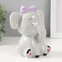 Копилка керамика "Серый слонёнок с бантом" 12,4х9,9х14,2 см Копилка керамика "Серый слонёнок с бантом" 12,4х9,9х14,2 см
