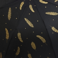 Зонт женский механический «Золотые перья», 8 спиц, d=95, цвет чёрный Зонт женский механический «Золотые перья», 8 спиц, d=95, цвет чёрный