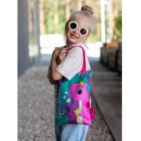 Шопер детский для девочки с допиками &laquo;Динозаврик&raquo; на молнии, 32х23см