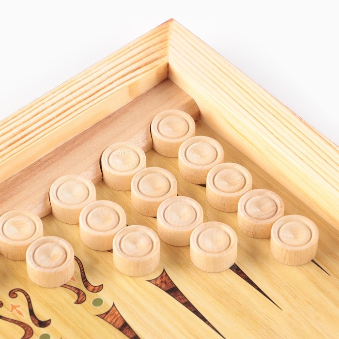 Нарды деревянные большие, настольная игра Нарды деревянные большие, настольная игра "Защитники отечества", 40 х 40 см, с шашками