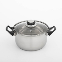 Кастрюля из нержавеющей стали Доляна «Чёрная ночь», 2,2 л, с крышкой Кастрюля из нержавеющей стали Доляна «Чёрная ночь», 2,2 л, с крышкой