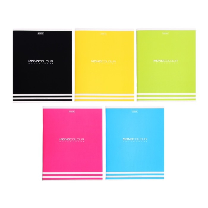 Тетрадь 96 листов в клетку MONOCOLOUR, обложка мелованный картон, матовая ламинация, тиснение, блок офсет 65г/м2, МИКС Тетрадь 96 листов в клетку MONOCOLOUR, обложка мелованный картон, матовая ламинация, тиснение, блок офсет 65г/м2, МИКС