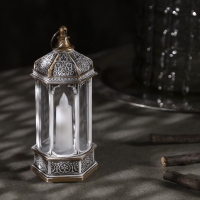 Светодиодная фигура &laquo;Свеча в ротонде&raquo; 6.3 &times; 14 &times; 6.3 см, пластик, батарейки AG13х3 (в копмплекте), свечение тёплое белое