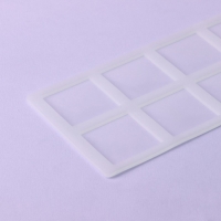 Форма для шоколада &laquo;Квадрат&raquo;, силикон, 8 ячеек, 22,5&times;11&times;0,3 см, цвет прозрачный